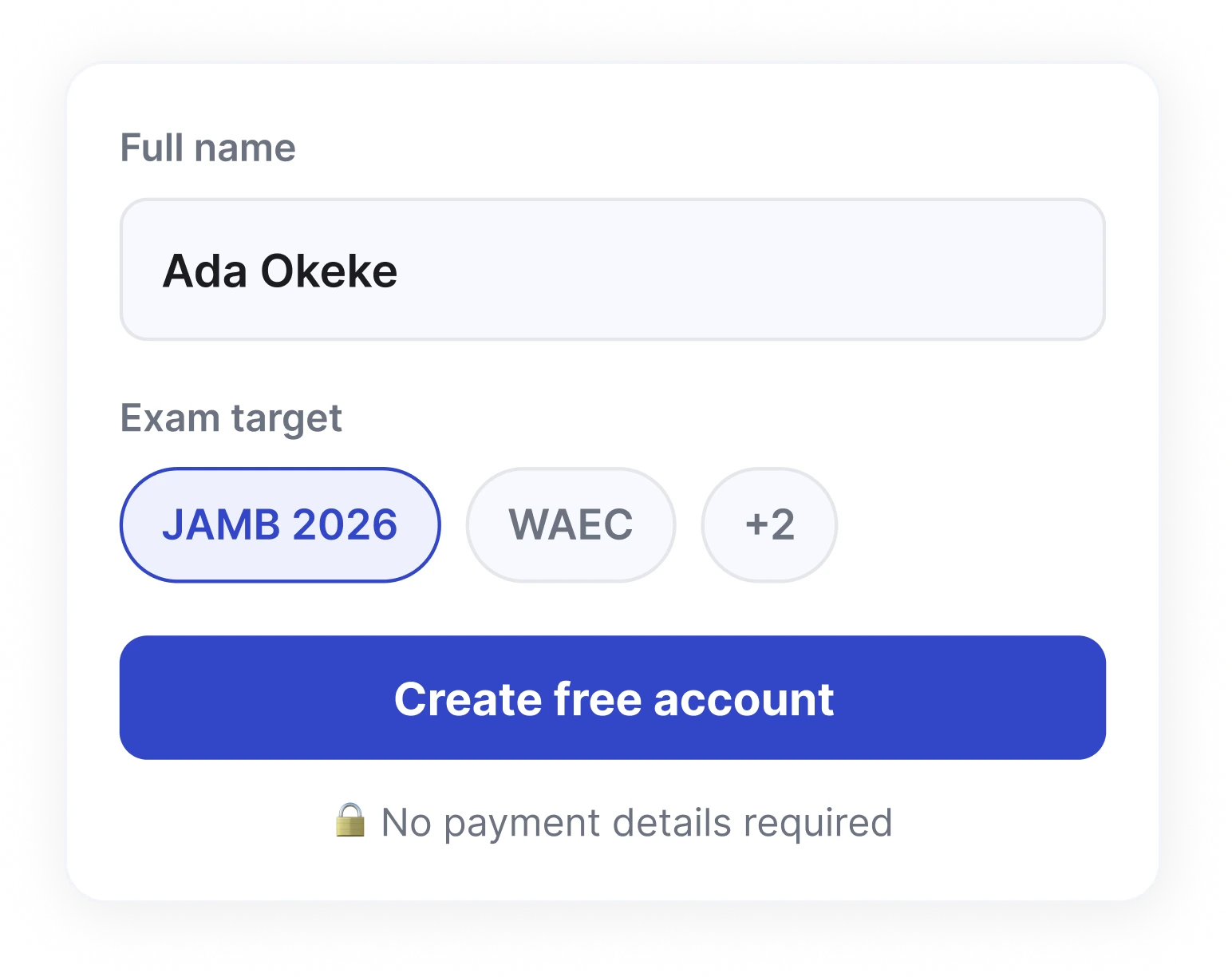Create your free account
